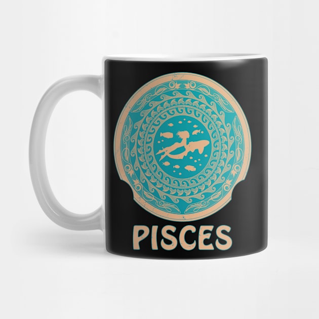 Fishes Zodiac Sign Pisces by NicGrayTees